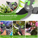 Pruning Shears for Gardening 8.6 inch Steel Garden Clippers with Safety Lock Handheld Gardening Shears Ergonomic Non Slip Plant Clippers Tools for Flowers Branches by GreenHaven Gardens