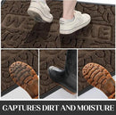 Yimobra Welcome Mat Outdoor, 29.5x17 Waterproof Front Door Mat Outside Entrance, All-Weather Non Slip Front Doormat, Low-Profile Entryway Mats Indoor, Porch and Patio, Coffee by CozyNest Decor