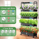 Growell Large Hydroponics Growing System Kit, 120 Pods Vertical Hydroponic Garden with 2 Light Modes Grow Light, Auto Circulating Water System, 48L Indoor Gardening System for Herb Vegetable Fruit by GreenHaven Gardens