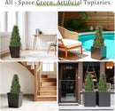 3ft Artificial Boxwood Topiary Trees (Set of 2) - UV Resistant Faux Plants Outdoor, Realistic 36" Fake Cone Bushes and Shrubs for Front Porch, Planter, Patio - Low Maintenance & Evergreen by GreenHaven Gardens