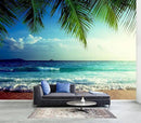 WFBHUA-Large Beach Scene Wallpaper Mural Dusk Waves Wall Murals for Bathroom Living Room Bedroom(Not Peel and Stick) by CozyNest Decor