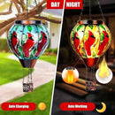 2 Pack Cardinal Solar Hot Air Balloon Lantern with Flame, Outdoor Christmas Decorations Flickering Solar Lights, Glass Hanging Solar Lantern Waterproof, Gardening Gifts for Outdoor Garden Patio Decor by GreenHaven Gardens