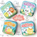 Easter Bath Book Set for Babies & Toddlers – 4 Colorful, Soft, and Waterproof Bath Books with Bunny & Animal Friends – Fun Bath Toys & Basket Stuffers – Perfect for Easter & Baby Showers by TinyTreasures Baby Boutique
