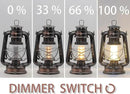 YAKii LED Vintage Lantern Metal Hanging Hurricane 12 LED Dimmer Switch Warm White Battery Operated Power Outage Indoor Camping Lighting Outdoor Brooklyn (Copper 2 Pack) by CozyNest Decor