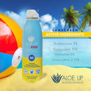 Aloe Up Kids Continuous Sport Sunscreen Spray SPF 50 - Broad Spectrum Sheer Face and Body Sunscreen Protector for Sensitive Skin - With Aloe Vera Gel - Dries Fast - Reef Safe - Fragrance-Free - 5.5 Oz by TinyTreasures Baby Boutique
