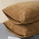 CaliTime Throw Pillow Covers Decorative 20 X 26 Inches Pack of 2 Cozy Chenille Standard Pillow Shams Cases for Couch Sofa Bed Living Room Home Apricot Brown by CozyNest Decor