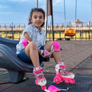 Sowume Adjustable Roller Skates for Girls and Women, All 8 Wheels of Girl's Skates Shine, Safe and Fun Illuminating for Kids by TinyTreasures Baby Boutique