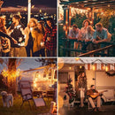 Flickering Flame String Lights - 22Ft 20LED for Outside, Plug-in Garden Decor - Halloween Christmas Indoor Outdoor, Connectable Backyard Decorative Cafe Bistro Patio by GreenHaven Gardens