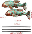 Garden Statues,Koi Fish Decor,Set of 2 Antique Koi Fish Garden Statue,Fish Sculpture Garden for Outdoors,Patio Decor,Backyard and Home Kitchen Decoration,Gardening Gifts for Mom Women Grandma by GreenHaven Gardens