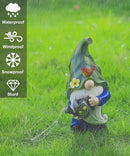 AIGEL Garden Gnomes Statues, Solar Garden Statue Outdoor Decor, Large Gnomes with Solar Light, Standing Statue for Patio, Lawn, Yard Art Decoration, Figurine Ornament by GreenHaven Gardens