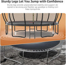Tatub Large Trampolines Outdoor 10 12 14 15 16FT for Kids and Adults,Outdoor Recreational Pumpkin Trampolines with Curved Poles and Safety Enclosure Net, Basketball Hoop, Ladder by TinyTreasures Baby Boutique