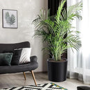Tall Round Planter Set of 2, 20" Large Planter Pots with Built-in Drainage and a Water Level Monitor and Wheels for Patio, Porch, Living Room, or Home Office by CozyNest Decor
