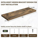 36 Inch Floating Shelves, 36"x9.25"x1.5" Inch Deep Floating Shelves for Wall, Wooden Shelves for Bathroom, Bedroom, Living Room, Brown by CozyNest Decor