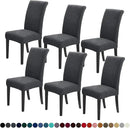 Joccun Chair Covers for Dining Room Set of 6,Dining Chair Slipcover Stretch Dining Room Chair Covers Seat Protector,Washable Parsons Chair Cover for Home,Banquet(Dark Gray,6 Pack) by CozyNest Decor