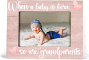 Baby Picture Frame, Ultrasound Picture Frames, When a Baby is Born So is a Grandparents, New Grandparents Gifts First Time 2025, Photo Frame 4x6(pink) by TinyTreasures Baby Boutique
