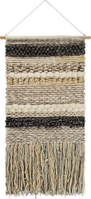 Mark&Day Wall Art, Mureck Bohemian Farmhouse Medium Gray Macrame Tapestry Wall Hanging for Living Room, Bedroom, Office or Kitchen (48"H x 24"W) by CozyNest Decor