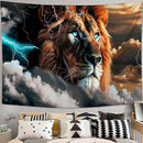 Lion Tapestry Lion Tapestries Christian Fabric Wall Hanging Aesthetic Space Indoor Outdoor Wall Art Tablecloth Bedspread for Bedroom Dormitory Living Room Home Decor 40"x60" by CozyNest Decor