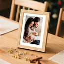 upsimples 5x7 Picture Frame, Natural Solid Wooden Picture Frames, Display 4x6 with Mat or 5 x 7 Without Mat, Wall or Tabletop, 1 Pack, Natural by CozyNest Decor