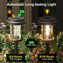 XMCOSY+ Solar Pathway Lights, Garden Solar Lights, 20 LM LED Glass Water Lens, IP65 Waterproof Solar Powered Light for Outside Driveway Walkway Landscape Backyard Sidewalk (‎Black & Brown) by CozyNest Decor