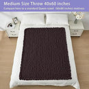 Bigacogo Chunky Knit Throw Blanket for Couch, 40x60 inches, 100% Hand Knitted with Thick Jumbo Chenille Yarn, Cozy Soft Large Rope Knot Cable Crochet Blankets for Sofa Bed Living Room, Chocolate by CozyNest Decor