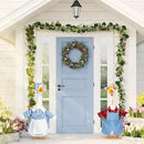2 Set Spring Goose Outfit Blue Lawn Porch Goose Cloths Farmer Plastic Goose Costume for 23" Cement Goose Spring Outdoor Patio Yard Lawn Decoration by GreenHaven Gardens