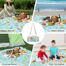 Picnic Blanket Extra Large 79" x 79", Washable Picnic Blankets, Camping Blanket with Portable Handle & Shoulder Strap - SummerFruits by TinyTreasures Baby Boutique