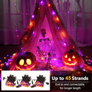 Brizled Orange & Purple Halloween Lights, 33ft 100 LED Halloween Lights 5mm Wide Angle String Light, 120V UL Certified Connectable Mini Purple Light Outdoor for Party Home Tree Decoration, Black Wire by TinyTreasures Baby Boutique