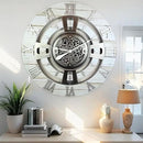 The Gears Clock Real Moving Gear Wall Clock England Line (Desert Beige, 24 inches (60 cm)) by CozyNest Decor