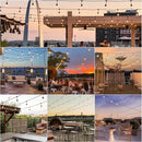 Svater 48 FT Outdoor String Lights 2W, Commercial Grade Patio Light with 15 pc Edison Shatterproof Bulbs, IP65 Waterproof LED Hanging Lighting for Bistro Cafe Market Outside Backyard, Warm White 2700K by CozyNest Decor