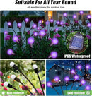 Solar Garden Lights Outdoor, Waterproof Solar Powered Lights for Yard Pathway Patio, Swaying Lawn Decor as Gardening Gifts for Women Holiday (Purple, 4 Pack 24 LED) by GreenHaven Gardens