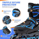 2PM SPORTS Vinal Girls Adjustable Flashing Inline Skates, All Wheels Light Up, Fun Illuminating Skates for Kids Men Adult Women and Boys by TinyTreasures Baby Boutique