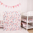 CaSaJa 4-Piece Crib Bedding Set for Boys and Girls, Nursery Baby Bedding Set Including Quilted Comforter with Fitted Crib Sheet and Changing Pad Covers, Reversible Quilt Design, Petals Flying by TinyTreasures Baby Boutique