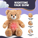 Gemma Joy Bedtime Baby Soothers for Sleep, Cry Activated Heartbeat Stuffed Animal for Baby, Newborn, Calming Light, Lullaby Music, White Noise, Shush and Mother’s Heartbeat - (Bear, Rechargeable) by TinyTreasures Baby Boutique