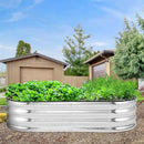 2 Pcs 4.5x2x1ft Oval Raised Garden Bed, Galvanized Raised Beds,Open-Ended Base Metal Raised Planter Beds,Planter Raised Boxes for Vegetables, Flowers,Tool-Free Asse,Rubber Edge by CozyNest Decor