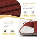 Non Slip Chair Cushions for Dining Chairs Set of 4 Kitchen Chair Cushions 18"x18"x3" Turfted Chair Pads Comfortable and Soft Seat Cushion with Ties, Rust by CozyNest Decor