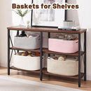OIAHOMY Storage Basket for Shelves, Closet Cube Storage Bins Baskets for Clothes Blanket Towels, Baby Nursery, Toy Baskets Box, Woven Rope Basket, 17.72*12.99*7.87 IN, 2 Packs Jute Yellow by CozyNest Decor