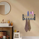 Sorbus Coat Hooks Wall Mount with Shelf – 16 Inch Coat Rack Wall Mount with 5 Heavy Duty Hooks – Floating Wall Shelf with Hooks for Entryway, Bathroom, Bedroom, Kitchen, or Mudroom (Gray) by CozyNest Decor