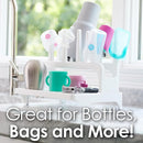 PopYum Seattle Gray Space Saving Drying Rack from 100% Recycled Bottles, countertop for Baby Bottle, Plastic Bags, Cups, Glass, tumblers, Compact by TinyTreasures Baby Boutique