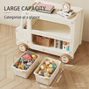 Toy Organizers And Storage For Kids, 2 Layers Toy Storage Cabinet With Bookshelf Toys Organization Chest With Bins Multipurpose For Nursery, Playroom, Bedroom, Living Room （Tan/No Blockes by TinyTreasures Baby Boutique