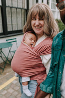 Boba Baby Wrap Carrier – Original Baby Sling Carrier for Newborns (7–35 lbs), Soft, Secure, Hands-Free & Ergonomic, Ideal for Comfortable Bonding, New Parents (Dusty Pink) by TinyTreasures Baby Boutique