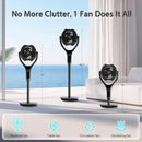 Standing Fan for Bedroom, 90° & 120° Oscillating Pedestal Fan, 3 Heights Adjustable Floor Fan with Brushless DC Motor, 12 Speeds, 3 Modes, Night Light, 12H Timer, Remote for Home, Dorm, Office by CozyNest Decor