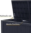 DRATO 180 Gallon Deck Box, Waterproof Resin Large Outdoor Storgae Box for Patio Furniture, Patio Cushions, Gardening Tools, Pool and Sports Supplies, Lockable by GreenHaven Gardens