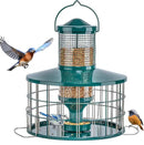 Upgraded Caged Bird Feeders Squirrel-Proof, Flexible Adjustment of Grille Size, 3 Lbs Seed Capacity, DIY Starling-Proof Caged Tube Hanging Wild Bird Feeder, Attract Small Birds(Deep Green) by CozyNest Decor