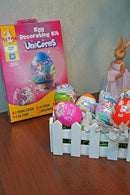 METMA 1999 Egg Decorating Kit Unicorns - Complete Decorative Eggs Set with Liquid Dyes, Stickers, Egg Spinner, and More - Fun Easter Egg Dye Kit Arts and Crafts for Kids by TinyTreasures Baby Boutique