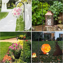 FEED GARDEN Adjustable 32 Inch Small Shepherd Hooks for Outdoor, Garden Hooks for Lanterns, Shepard Hooks for Hanging Plants, Bird Feeders, Solar Lights, Mason Jars, Weddings Decor,4 Pack by GreenHaven Gardens