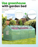 Quictent Portable Mini Cloche Greenhouse w/ Elevated Bottom, Large U-Shaped Zipper Mesh Door & 2 Side Screen Window Waterproof UV-Resistant Hot House for Indoor Outdoor, 95" x 36" x 36" (Green) by GreenHaven Gardens