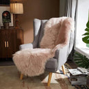 AMTOVO Faux Sheepskin Rug, Pink Ultra Soft Fluffy Shag Area Rug, 2 x 6 ft Faux Fur Rug for Bedroom Sofa Throw Cushion Room Decor, Sheepskin by CozyNest Decor