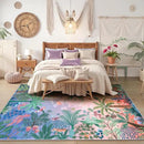 LIVEBOX Machine Washable Area Rugs 8x10 Lavender Girls Bedroom Rug, Soft Ultra-Thin Nursery Girl Carpet for Living Room, Jungle Purple Rugs for Girls Room, Lilac Rug for Nursery Room by CozyNest Decor