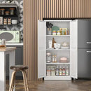 Kitchen Cabinet Storage,60”Metal Pantry Cabinet with Doors and 3 Adjustable Shelves,Food Pantry Cabinets with 2 Gold Handles,White Tall Storage Cabinet for Livingroom,Pantry,Bathroom,Kitchen by CozyNest Decor