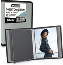Dunwell Photo Album 8x10 (Silver) with Black Mounting Paper, 8 x 10 Photo & Art Portfolio Presentation Book, 24 Sleeves, Displays 48 Pages, Professional Photography Book for Pictures, Artwork by TinyTreasures Baby Boutique